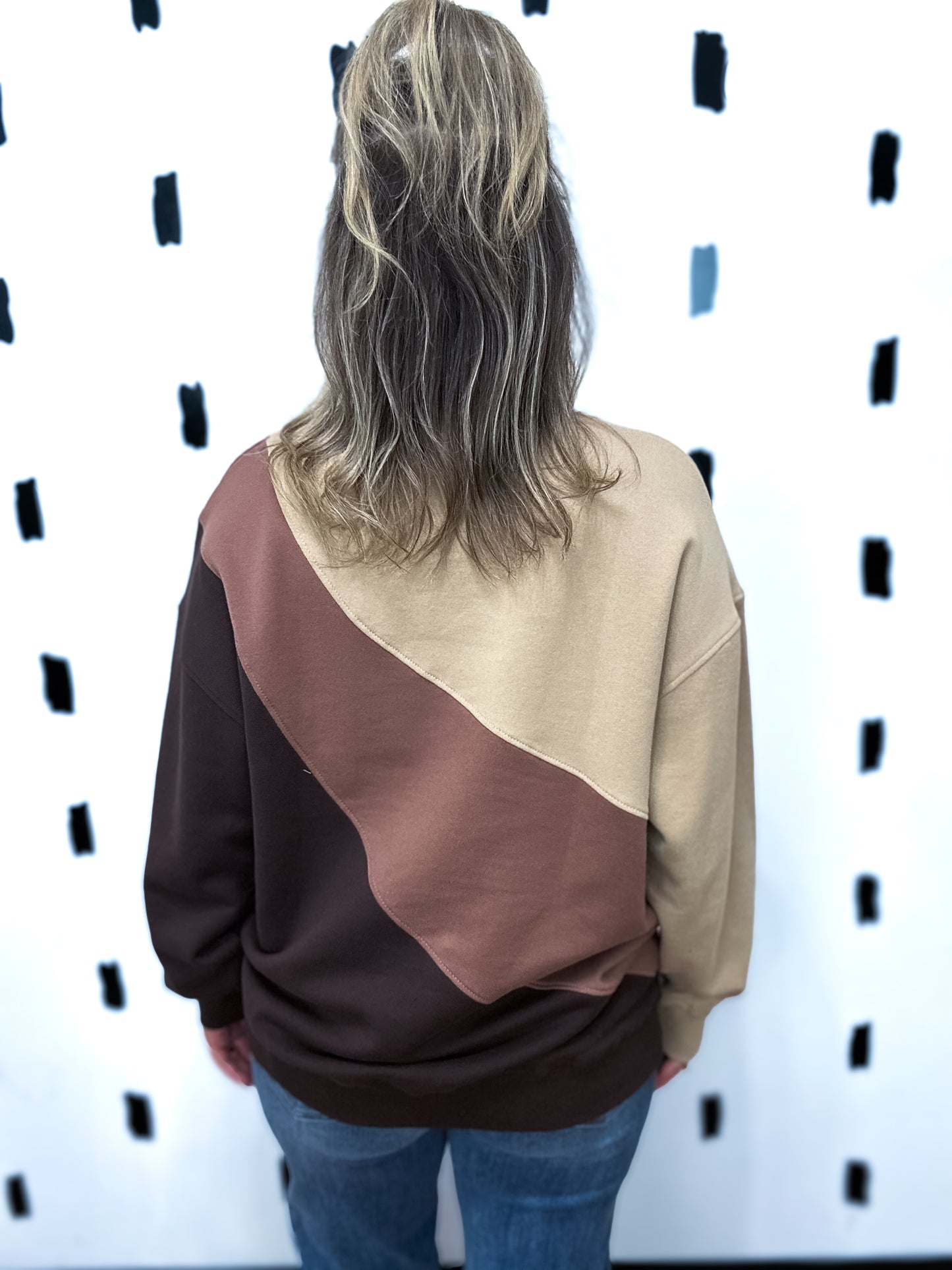 Brown Combo Stripe Sweater