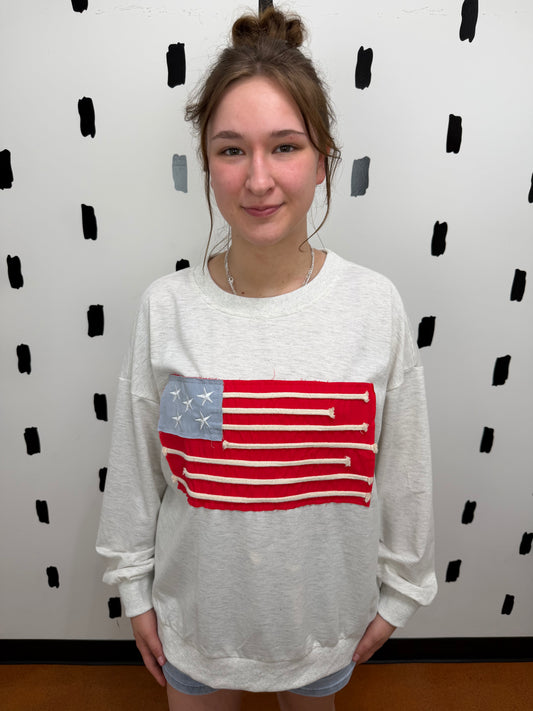 American Flag Long Sleeve Top