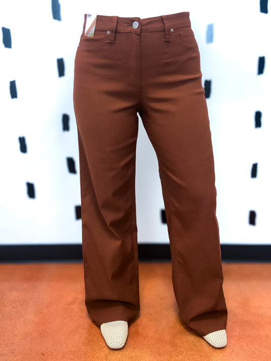 Copper High Rise Wide Leg Pants