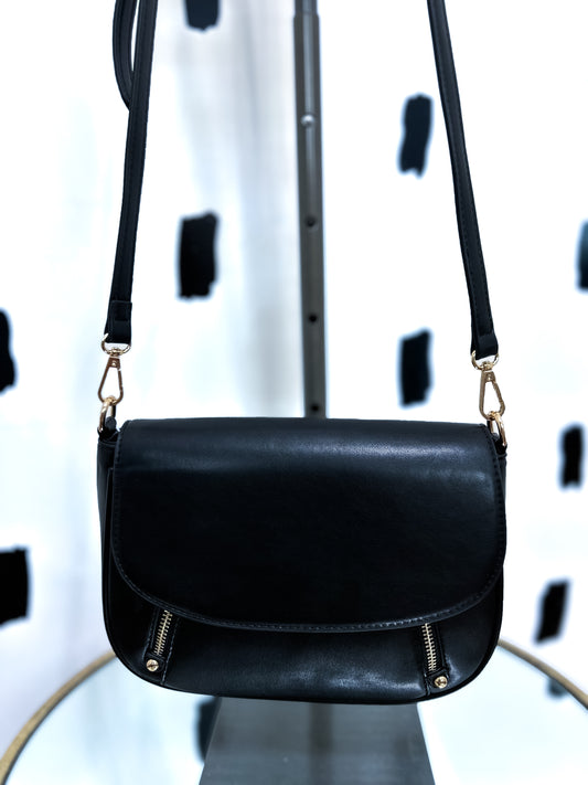 Black Zipper Crossbody