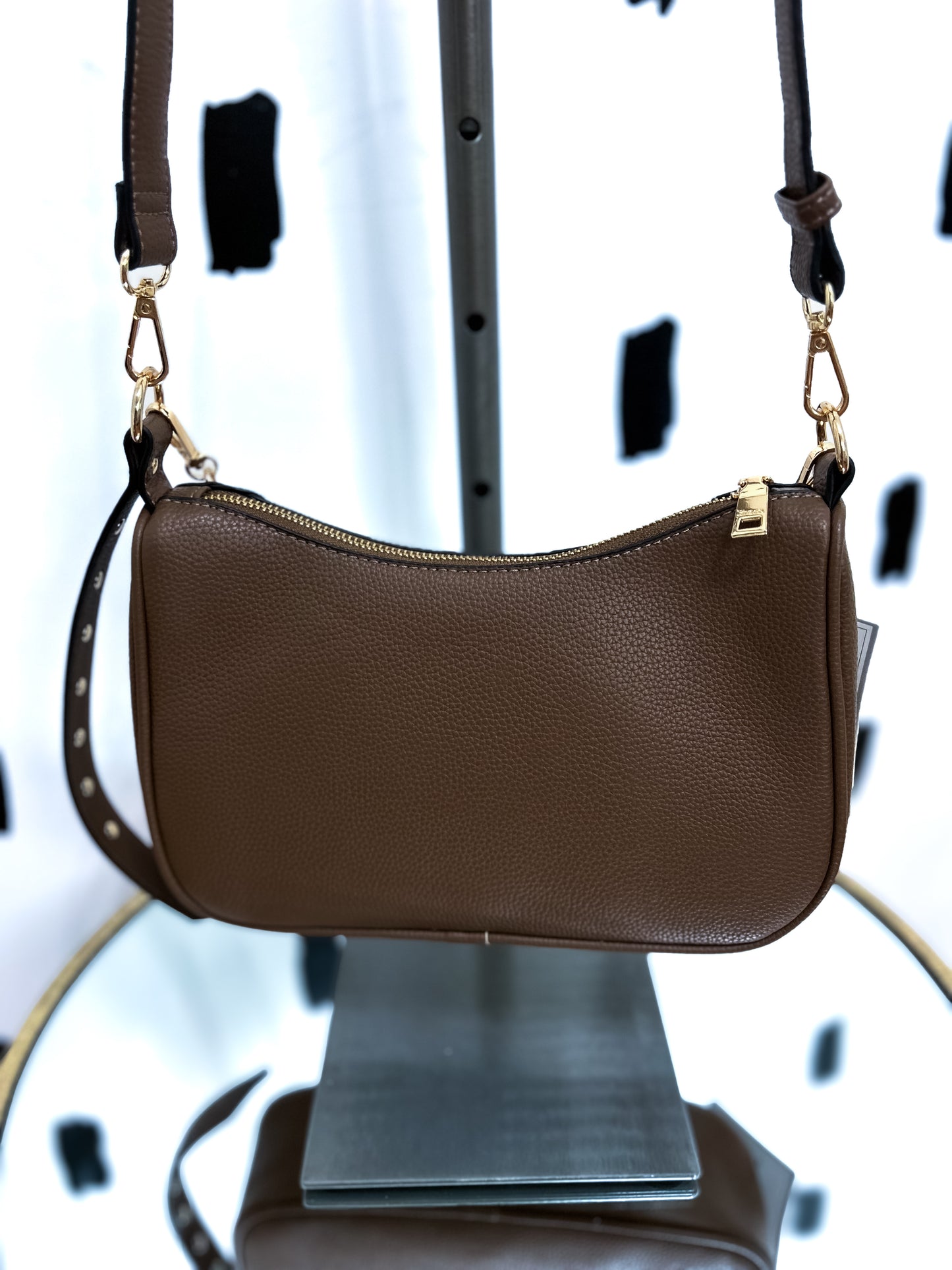 Brown Gold Chain Crossbody