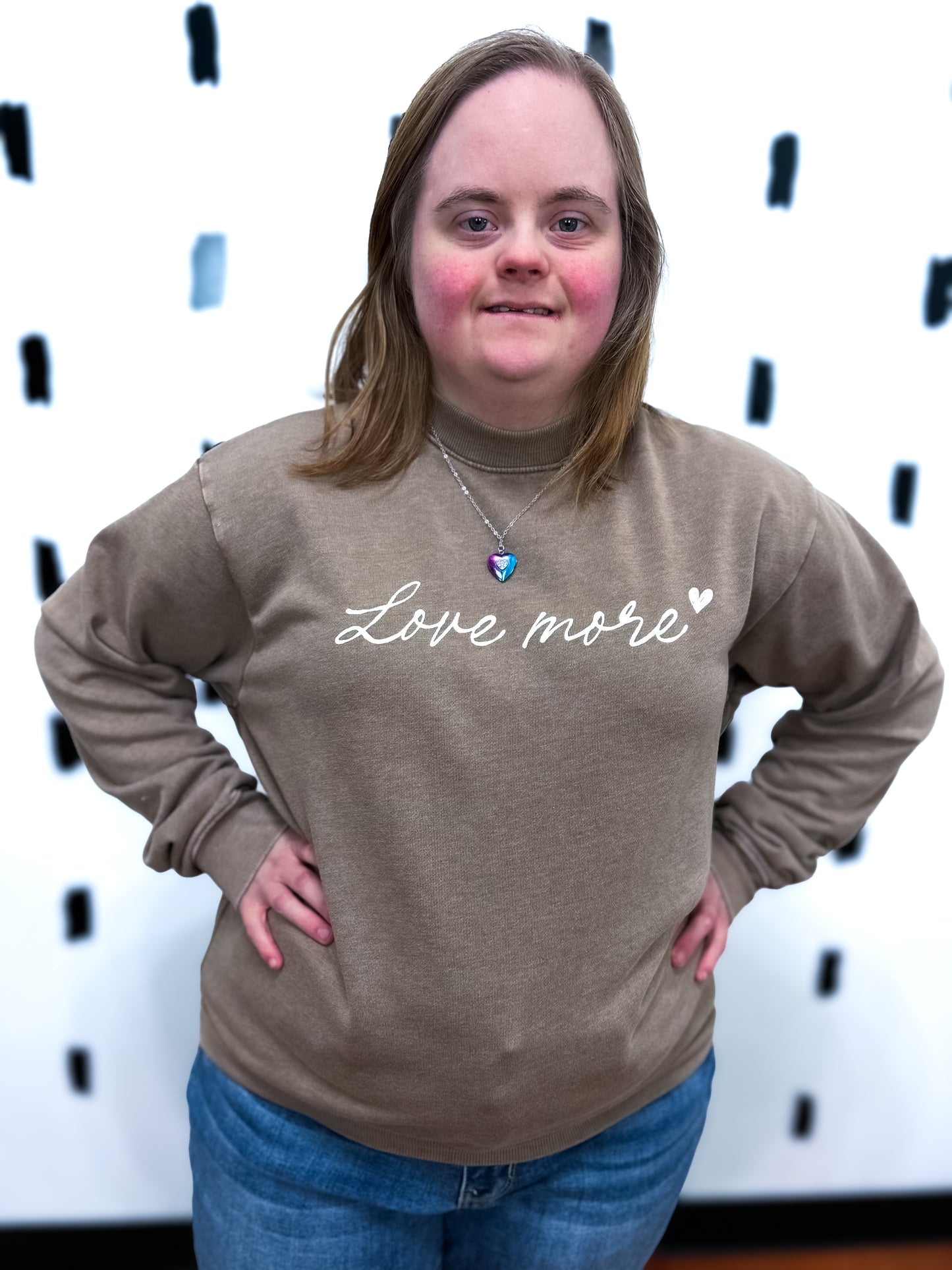 Taupe Love More Graphic Sweatshirt