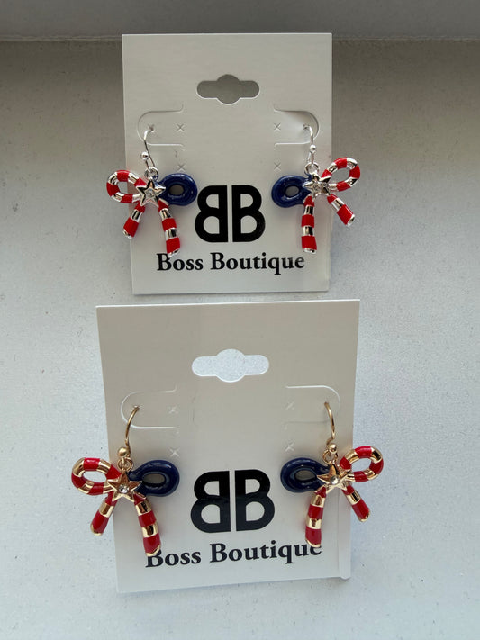 Bow Flag Earrings