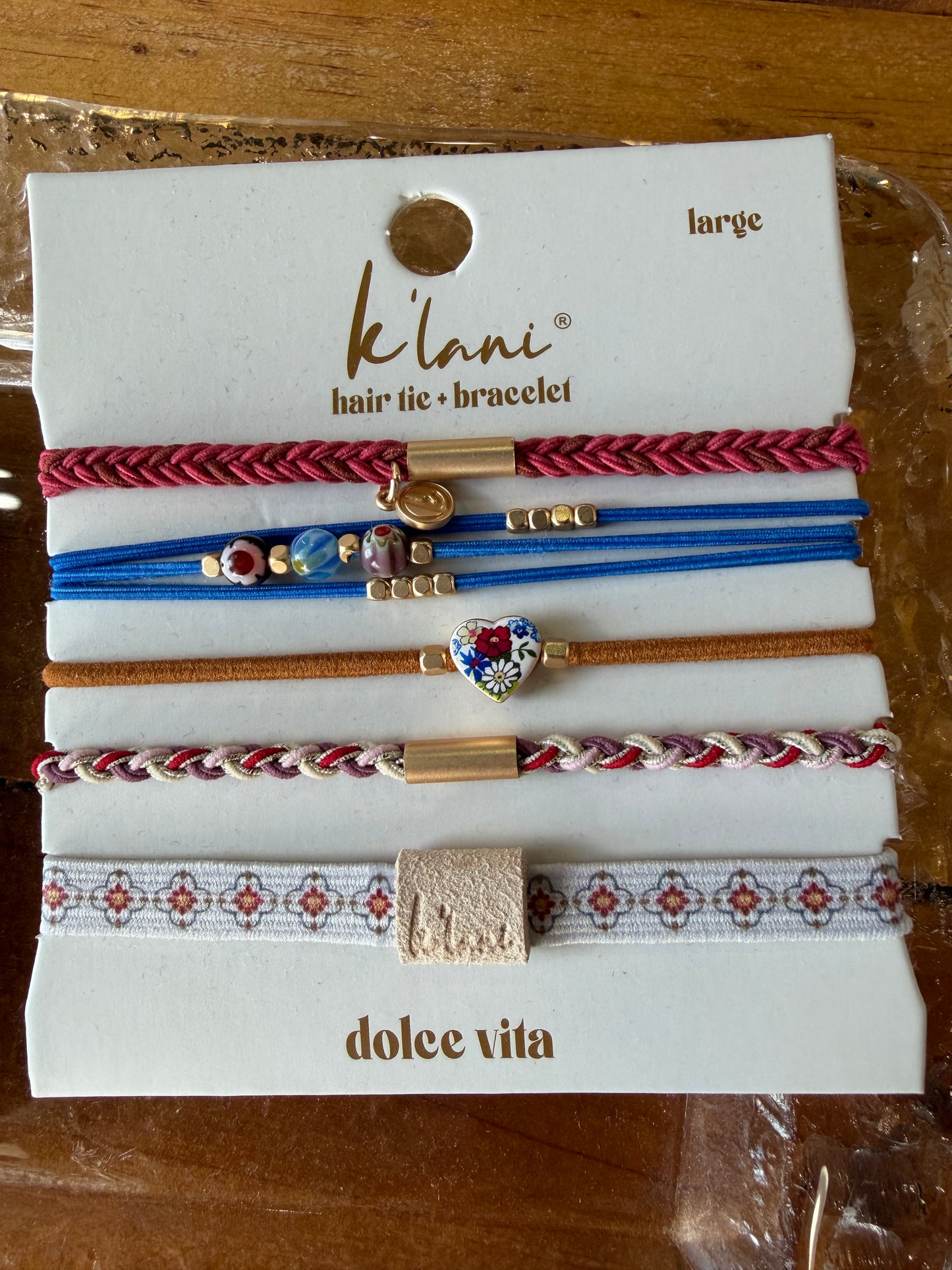 Red/White/Blue Hair Tie Bracelets