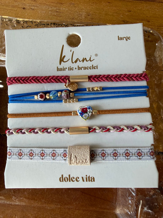 Red/White/Blue Hair Tie Bracelets