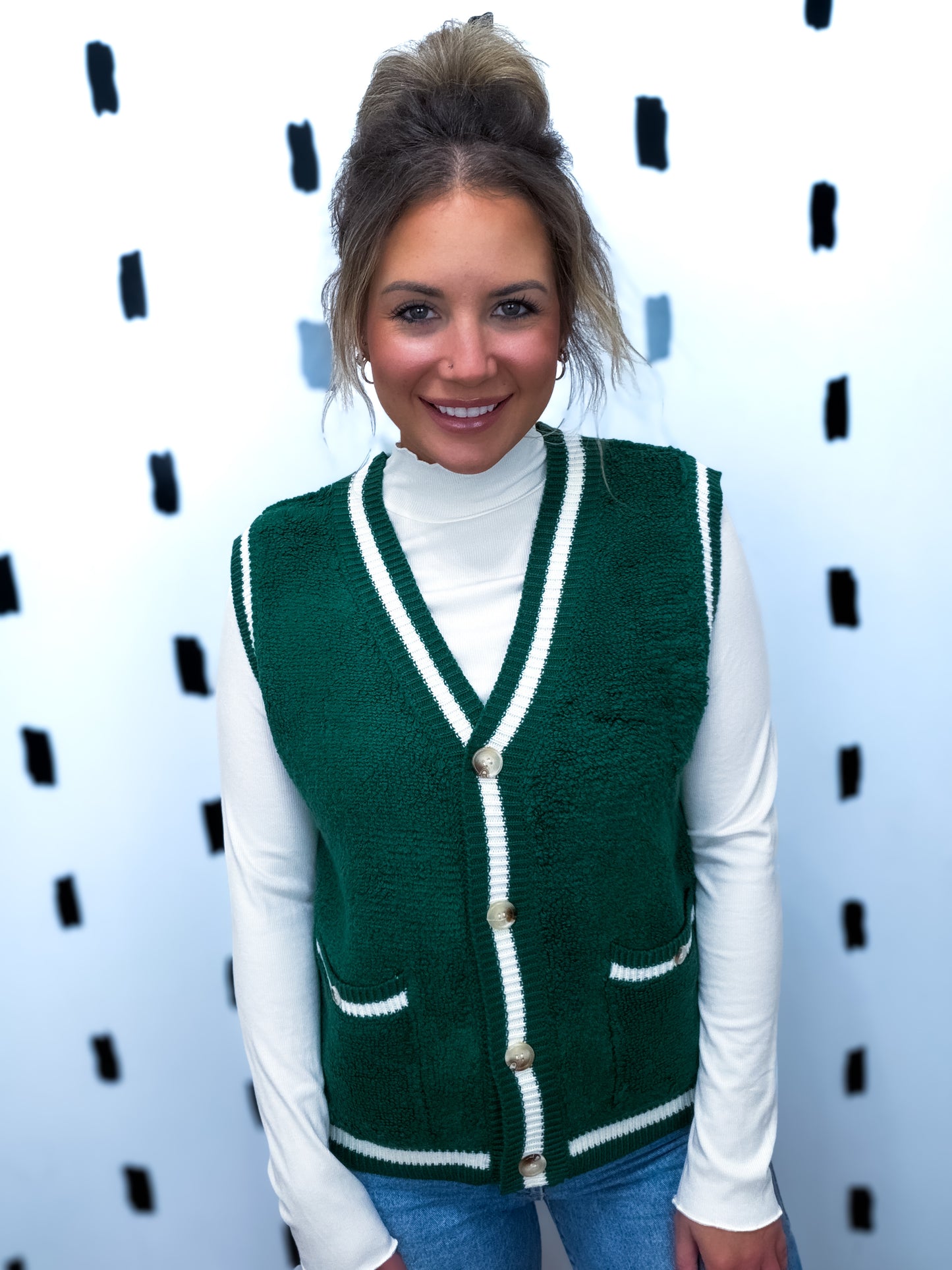 Green Grandpa Sweater Vest