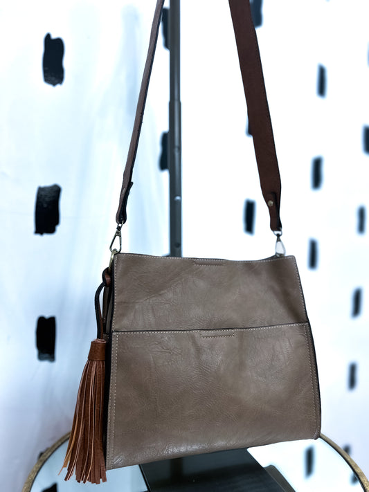 Warm/Grey Brown Bucket Bag