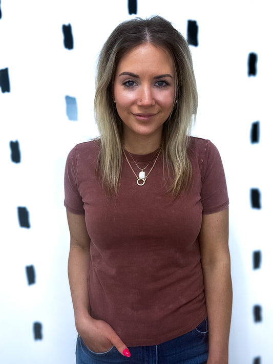 Short Sleeve Knit Tee