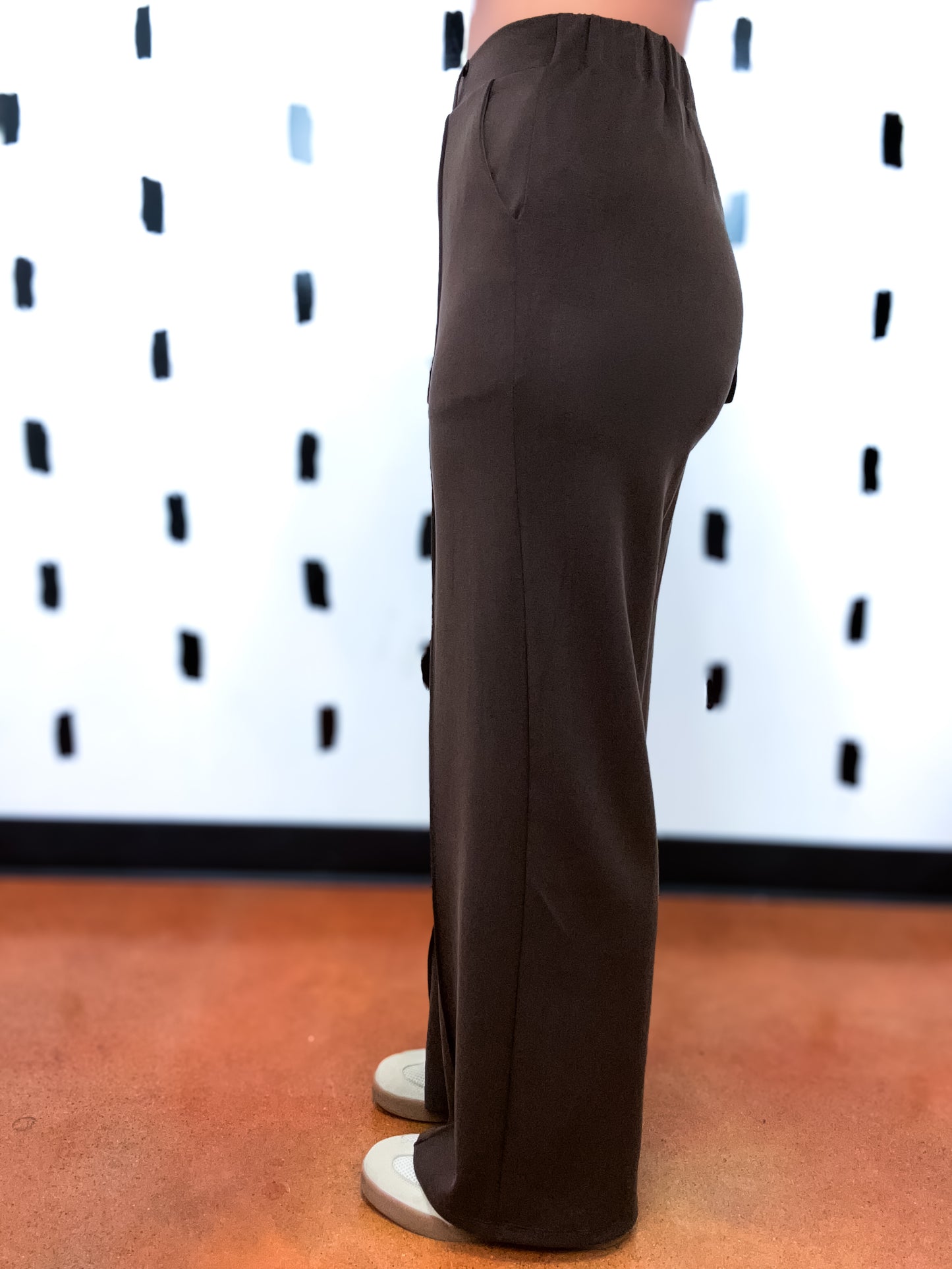 Espresso Soft Pintuck Pants