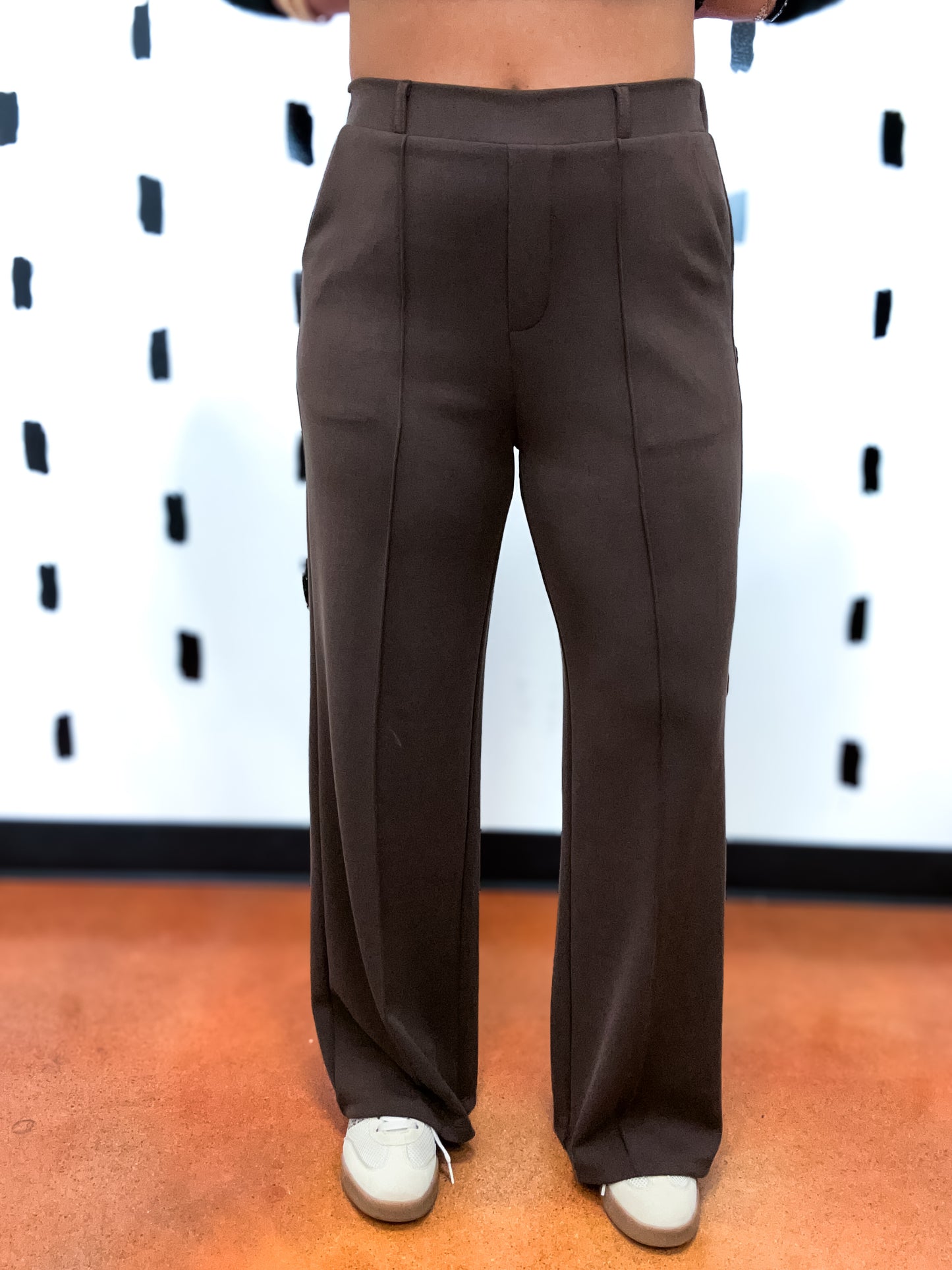 Espresso Soft Pintuck Pants