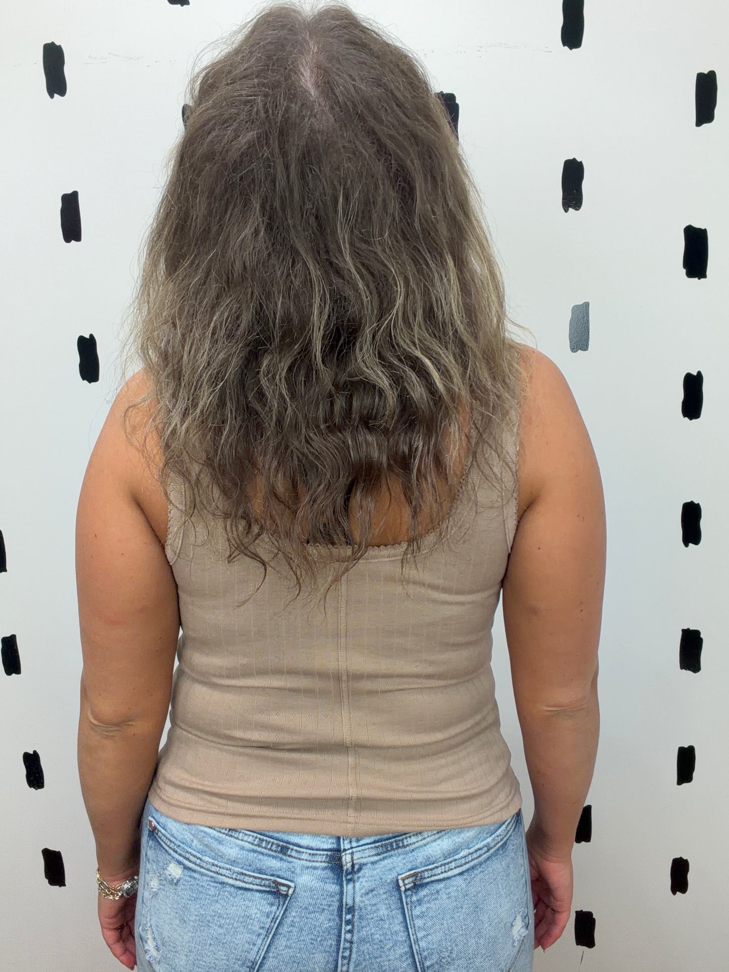Oat Button Front Cami Tank
