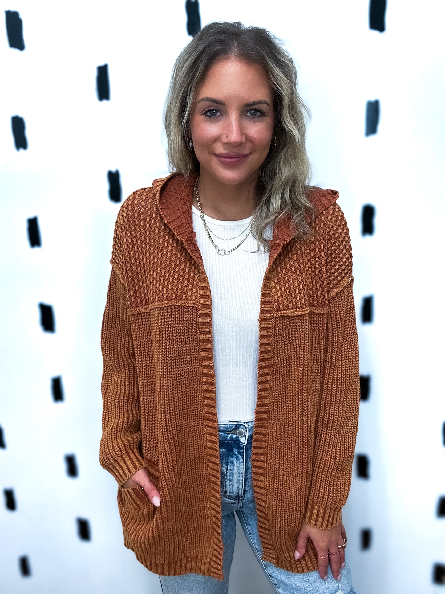 Chestnut Hoodie Sweater Cardigan
