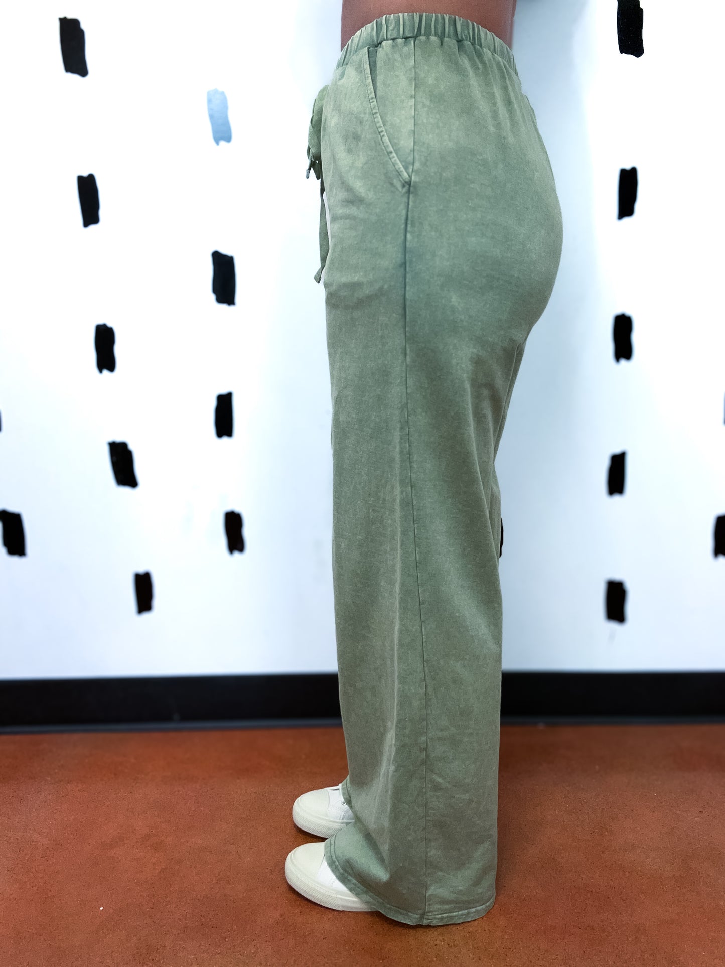 Sage Mineral Wash Knit Pants