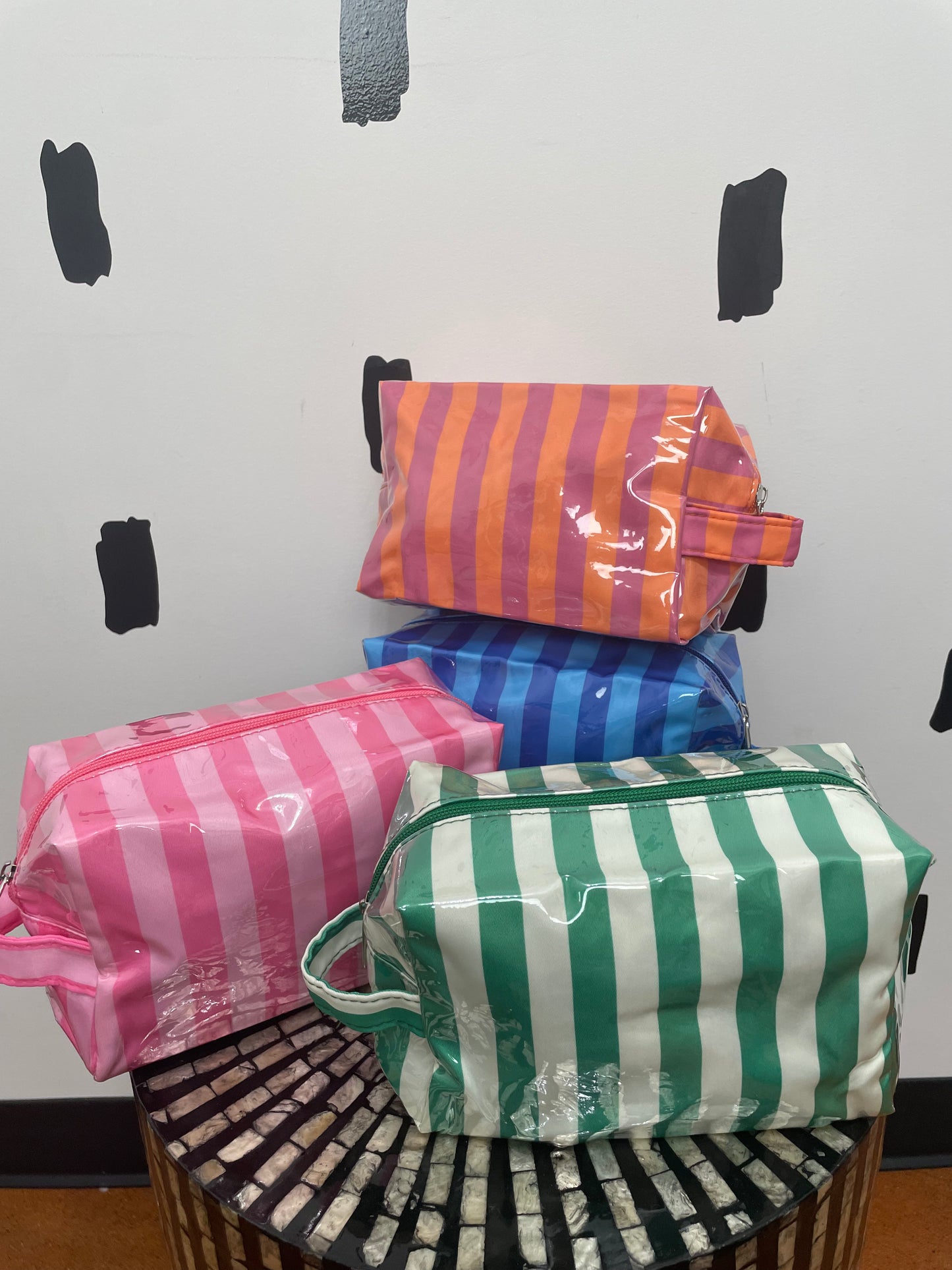 Stripe Cosmetic Bag