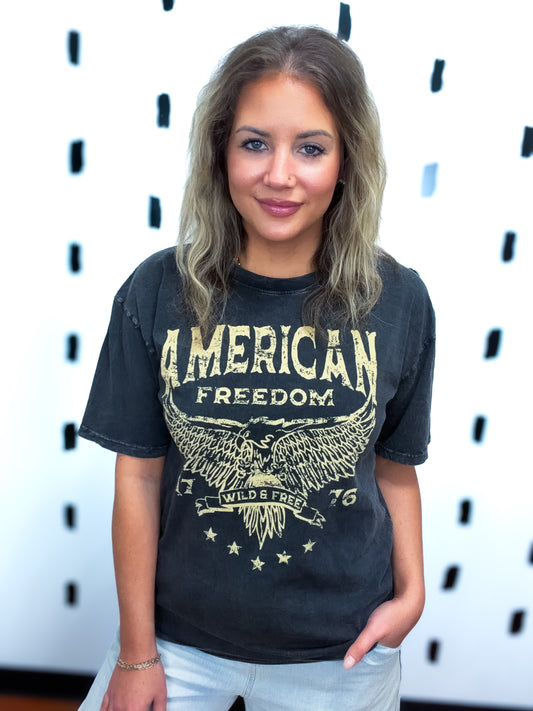 Black American Freedom Graphic Tee
