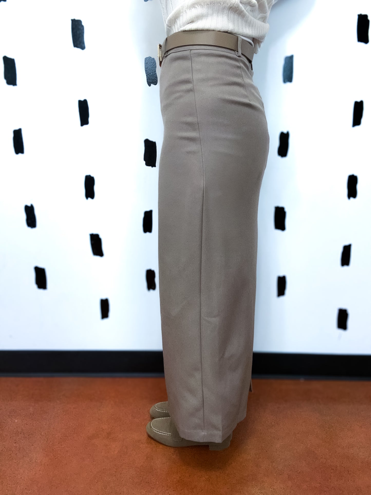 Mocha Pencil Midi Skirt