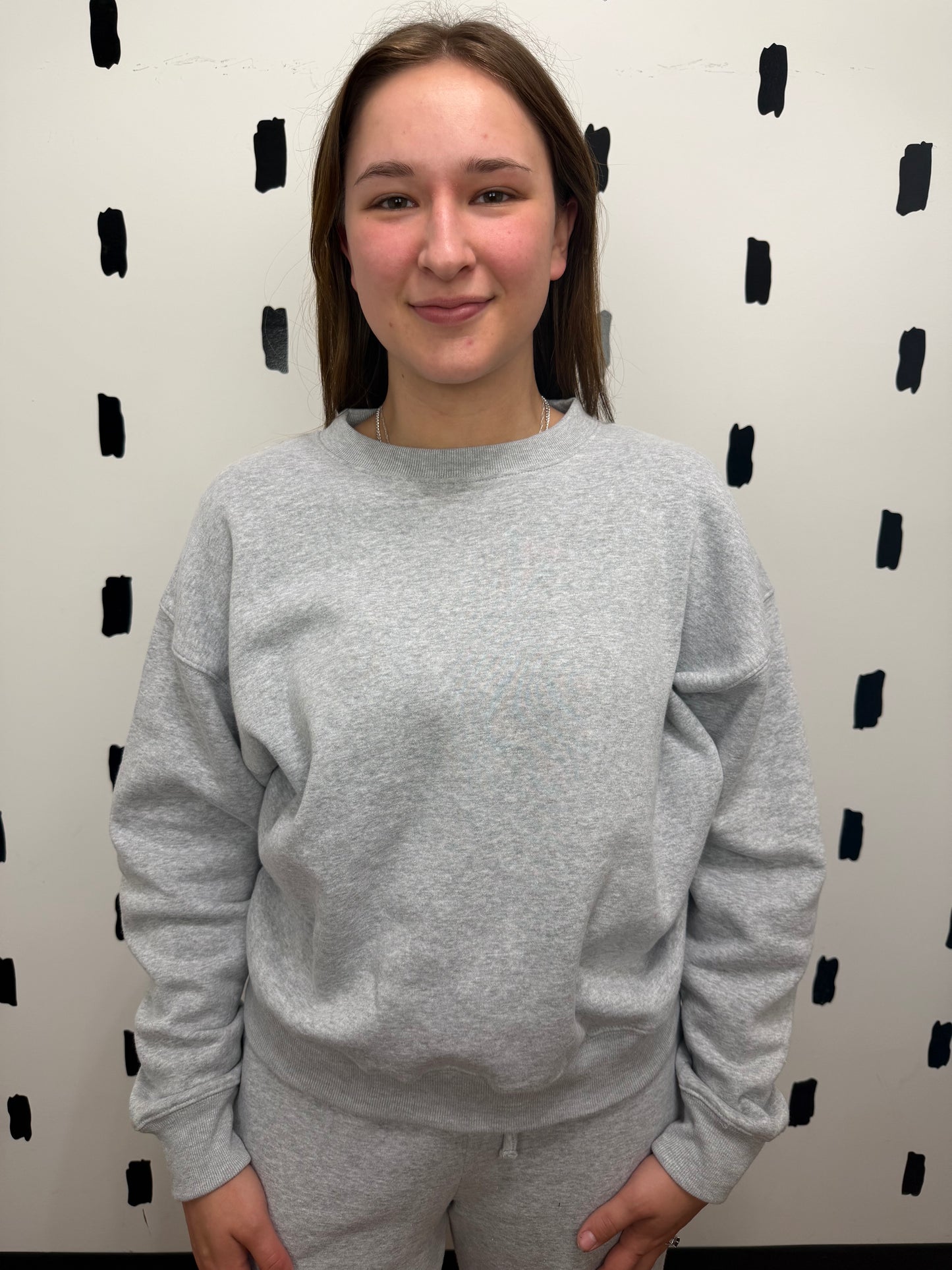 H.Grey Fleece Long Sleeve Pullover