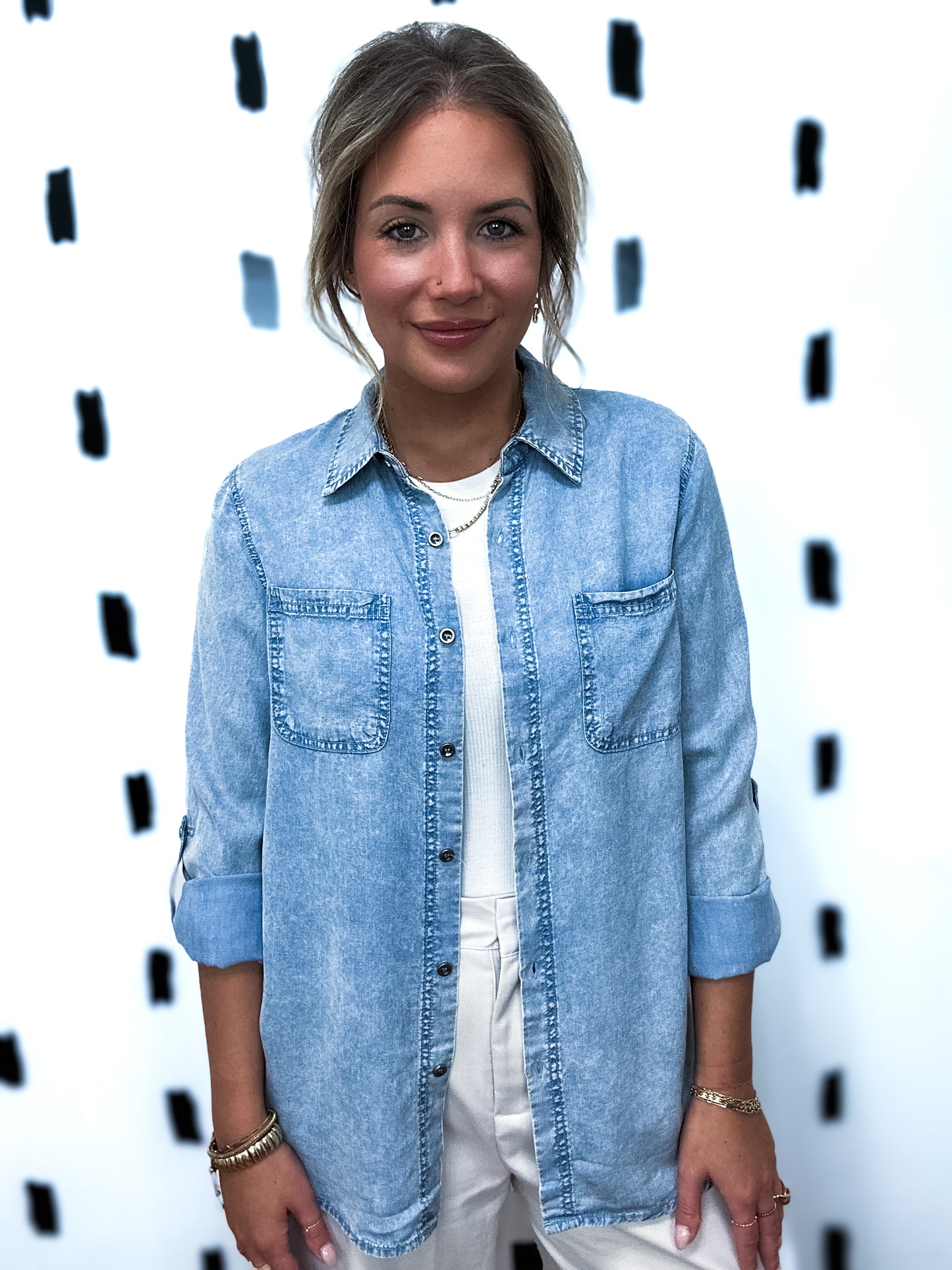 Light Chambray Button Up Shirt