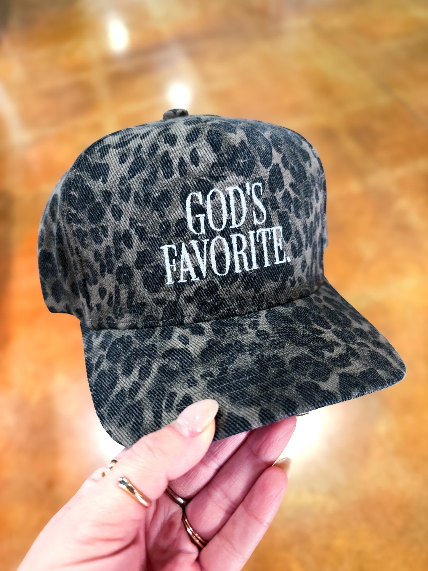 Gods Favorite Leopard Trucker Hat