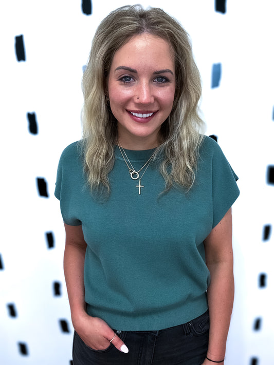 Ash Jade Short Dolman Sleeve Sweater