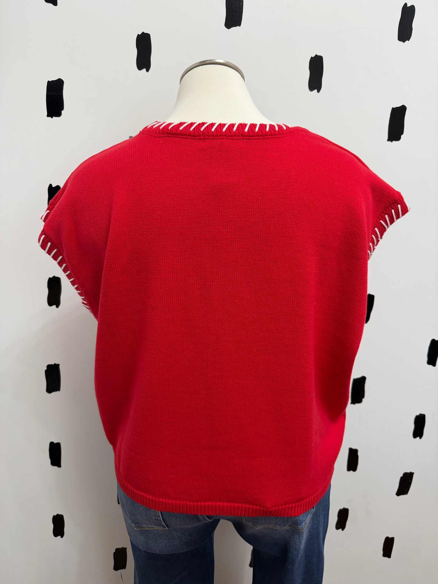Ruby Stitch Detail Short Sleeve Knit Top