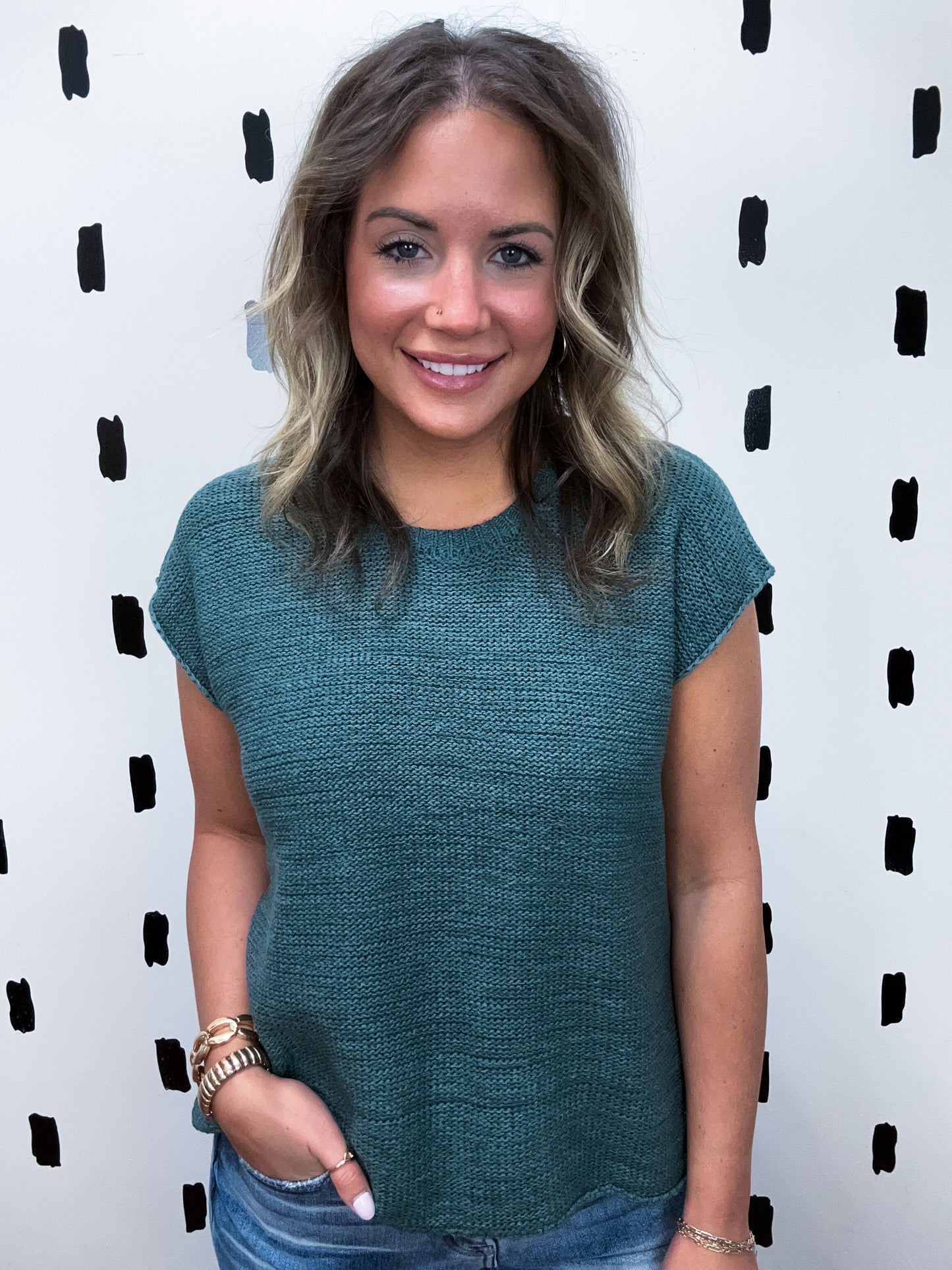 Ash Jade Crew Neck Sweater Vest