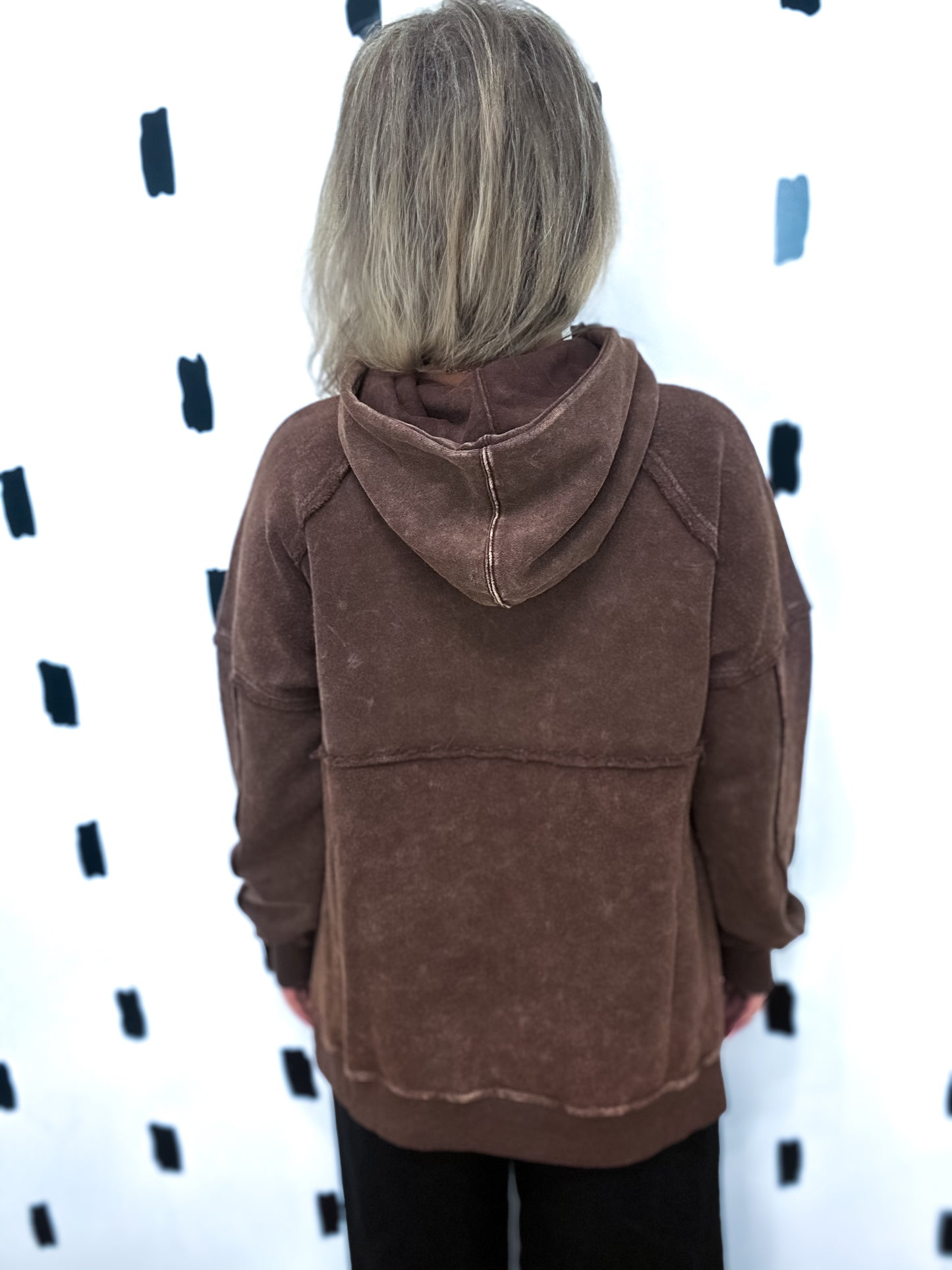 Brown Washed Deb Hoodie