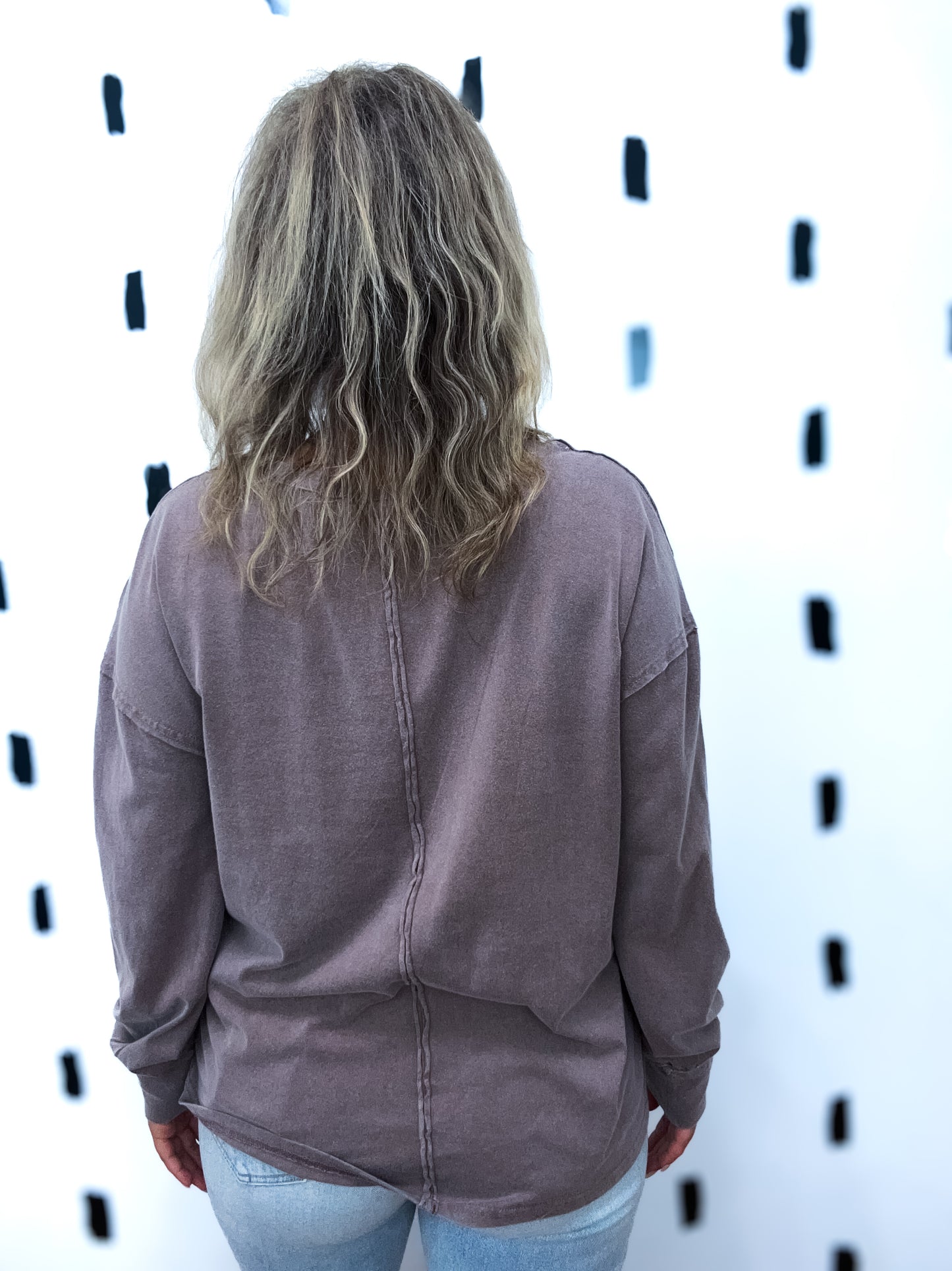 Chestnut Oversized Long Sleeve Tee