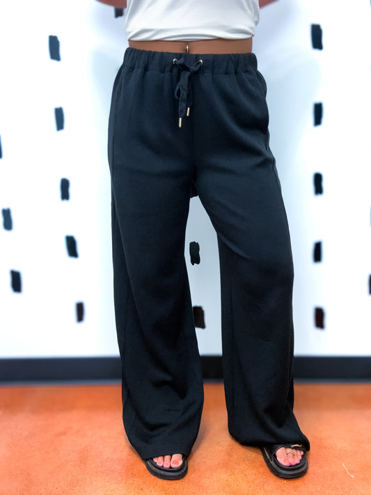 Black Wide Leg Trousers