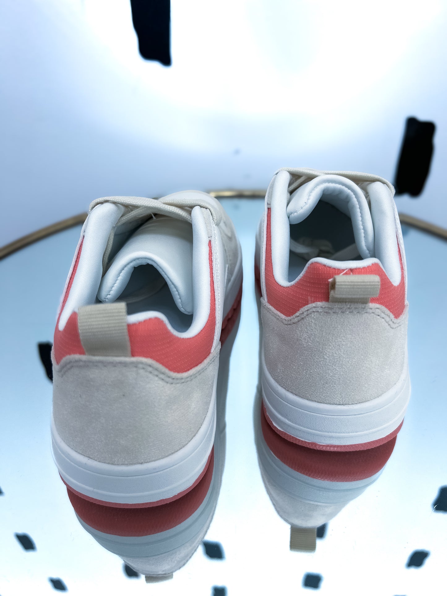 White/Taupe/Mauve Sneakers