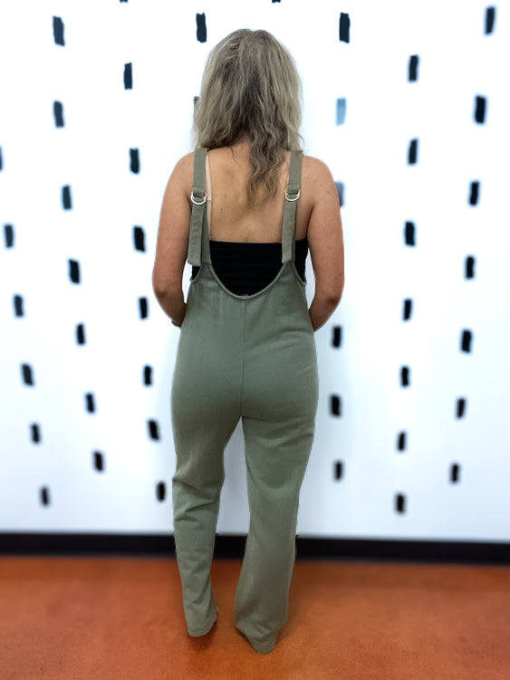 Olive Sweat Jumpsuit