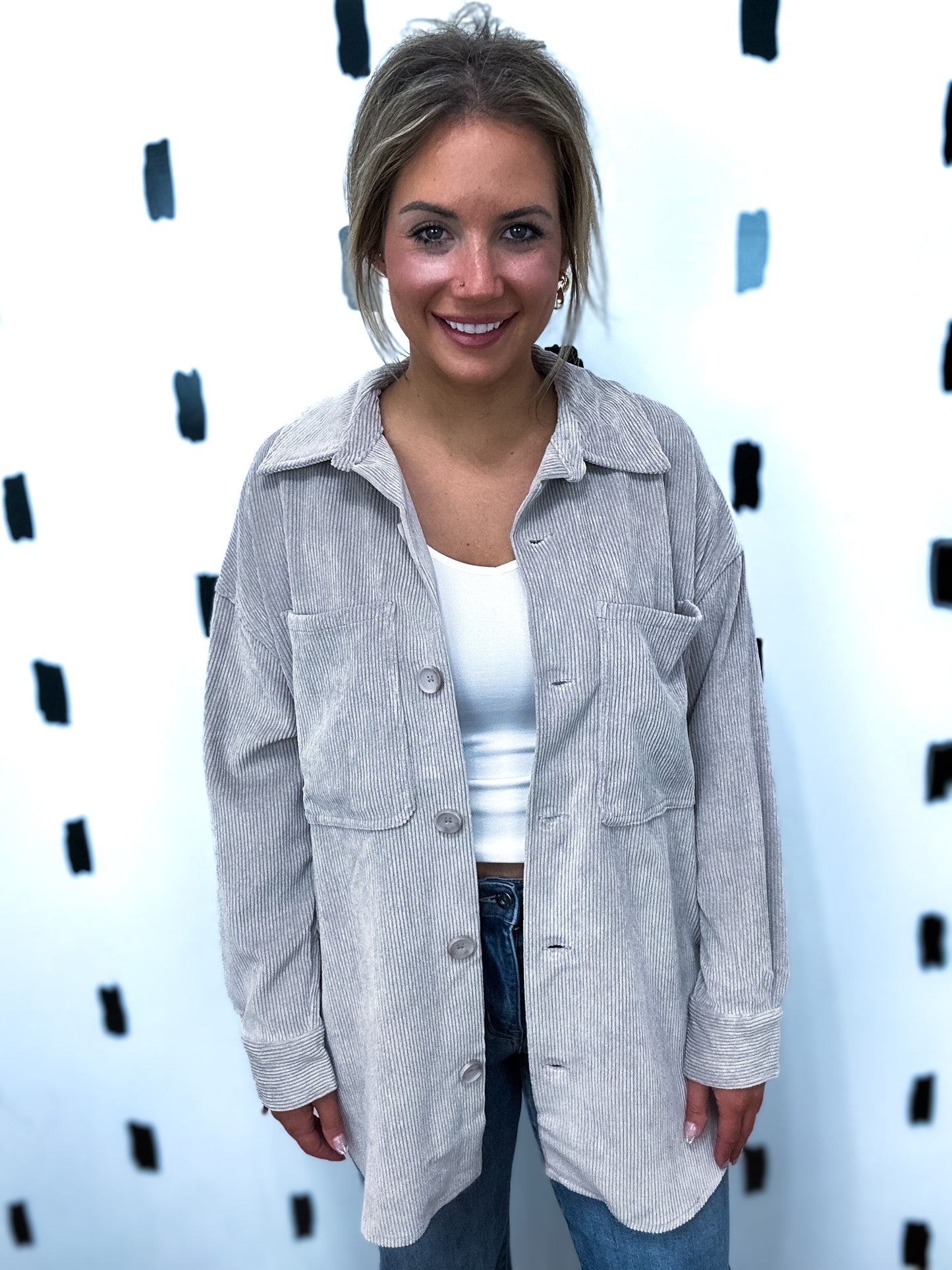 Oversized Corduroy Shacket