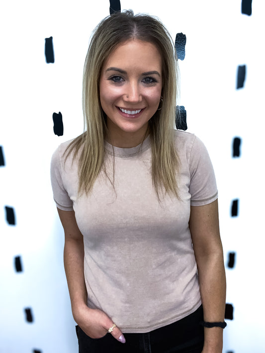Short Sleeve Knit Tee
