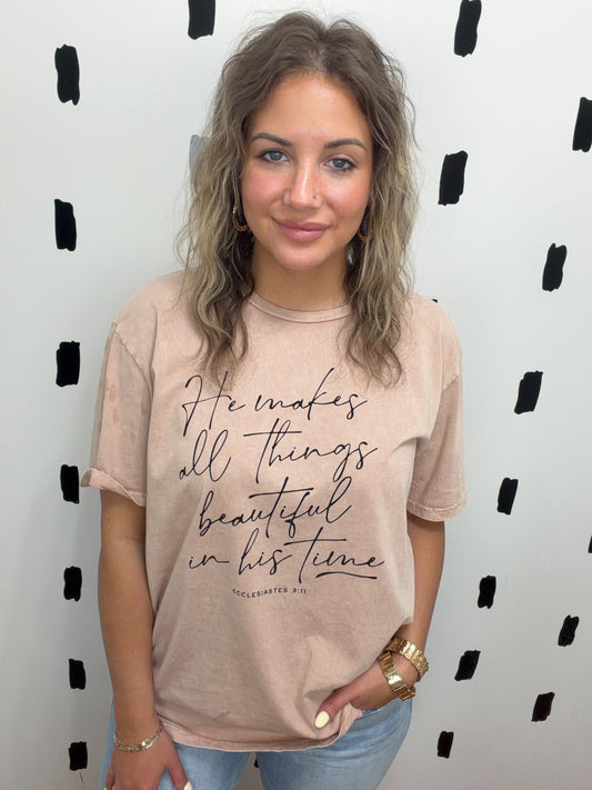 Soft Pink All Things Beautiful Graphic Tee