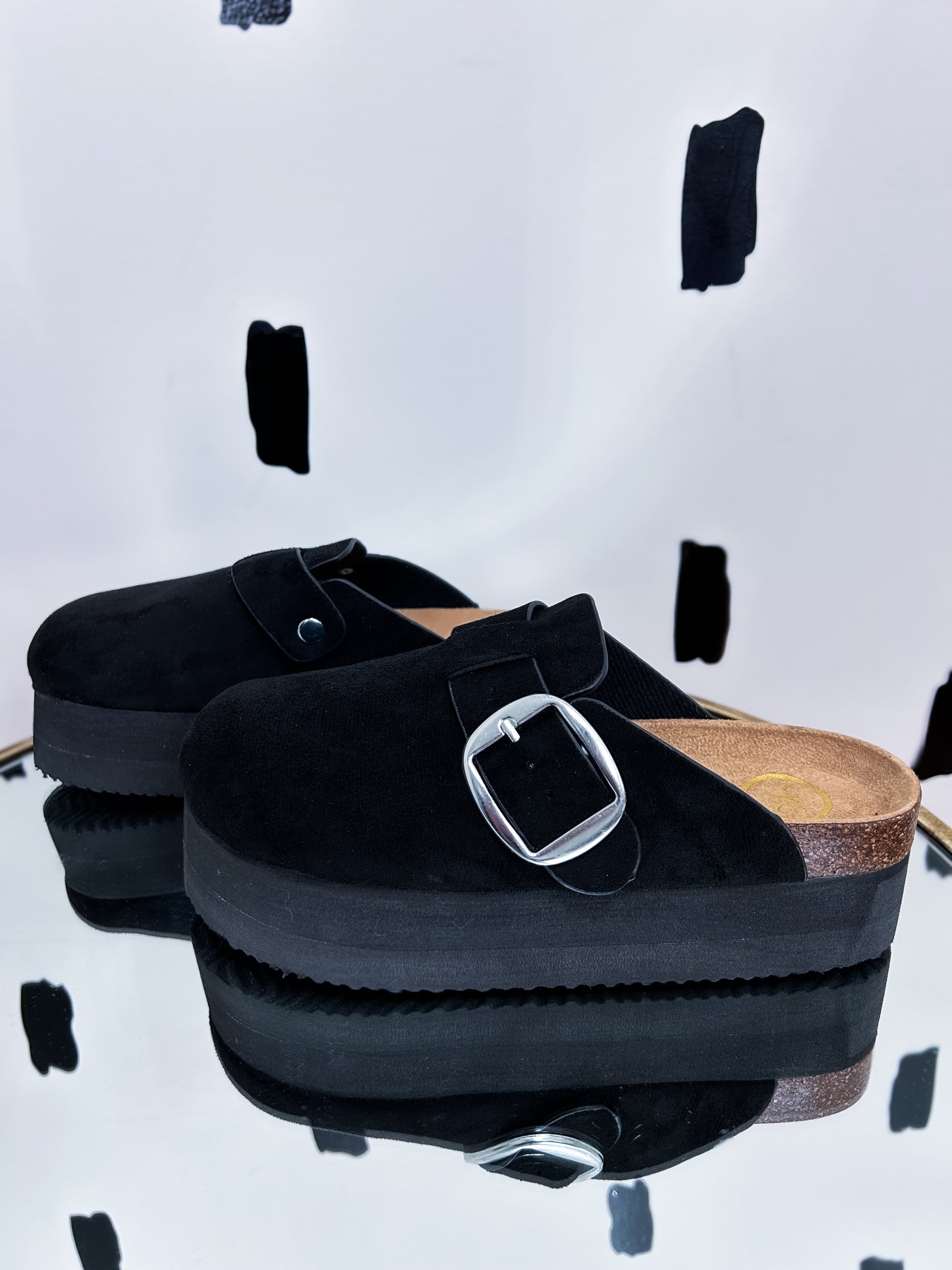 Black Platform Clogs