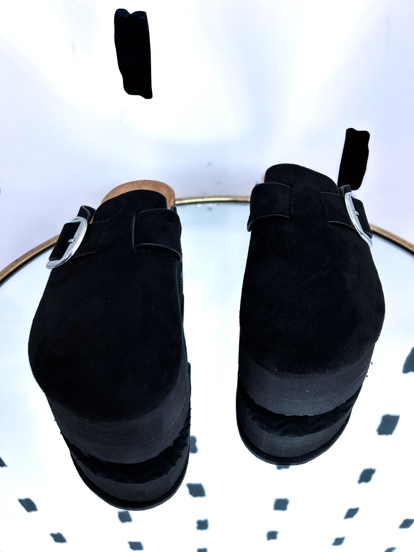 Black Platform Clogs