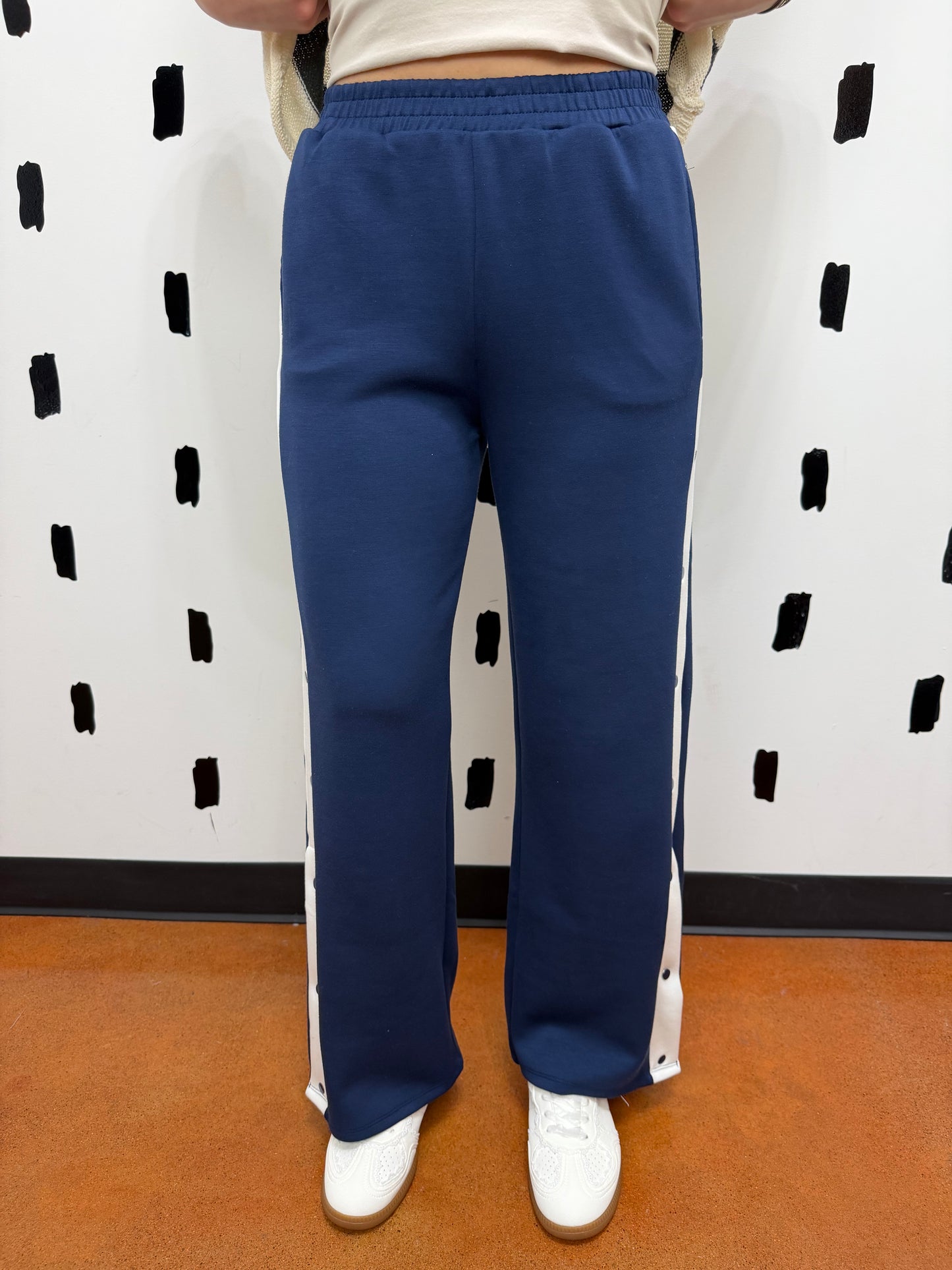 Navy/Off White Scuba Track Pants