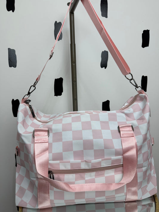 Checkered Travel Duffle Bag