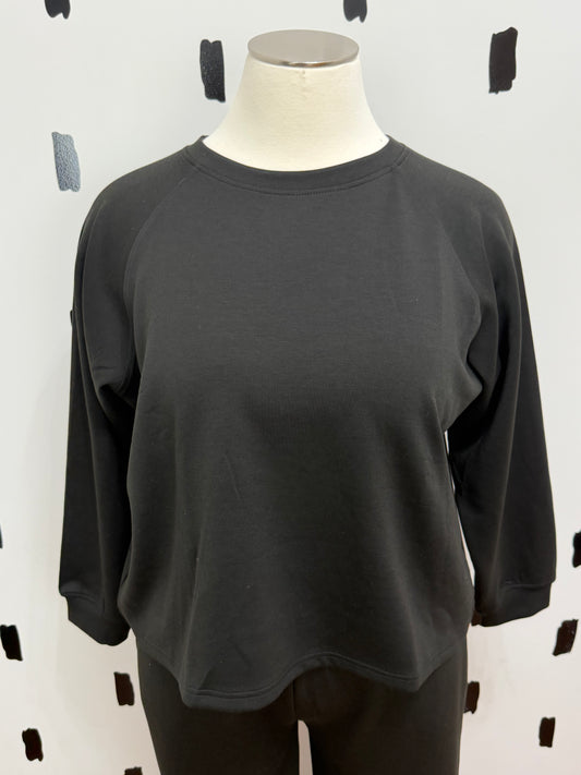 Black Scuba Crewneck Pullover