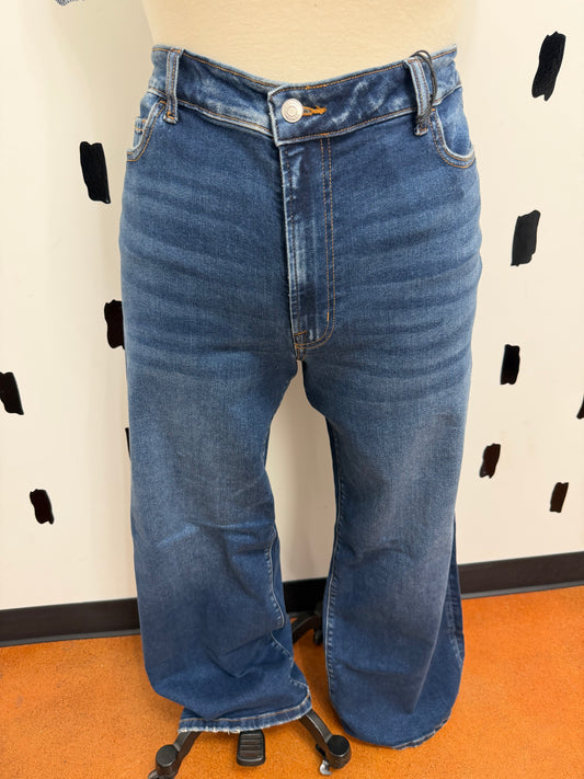 Dark Wash Wide Leg Denim Pants