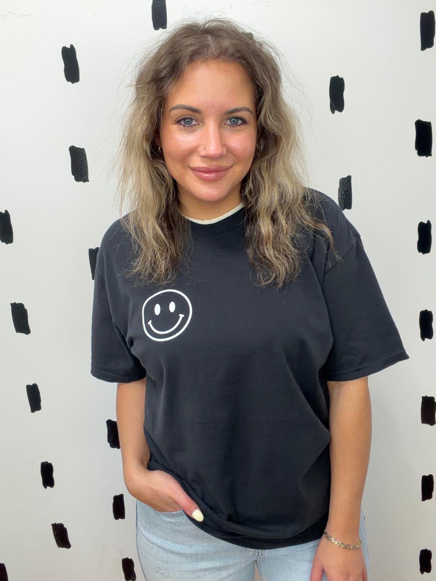 Black Happy Lil Thang Graphic Tee