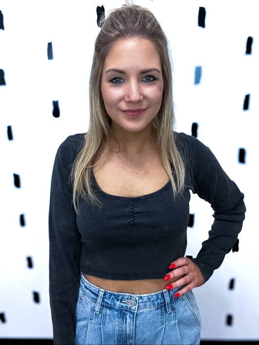Sweetheart Ribbed Crop Top