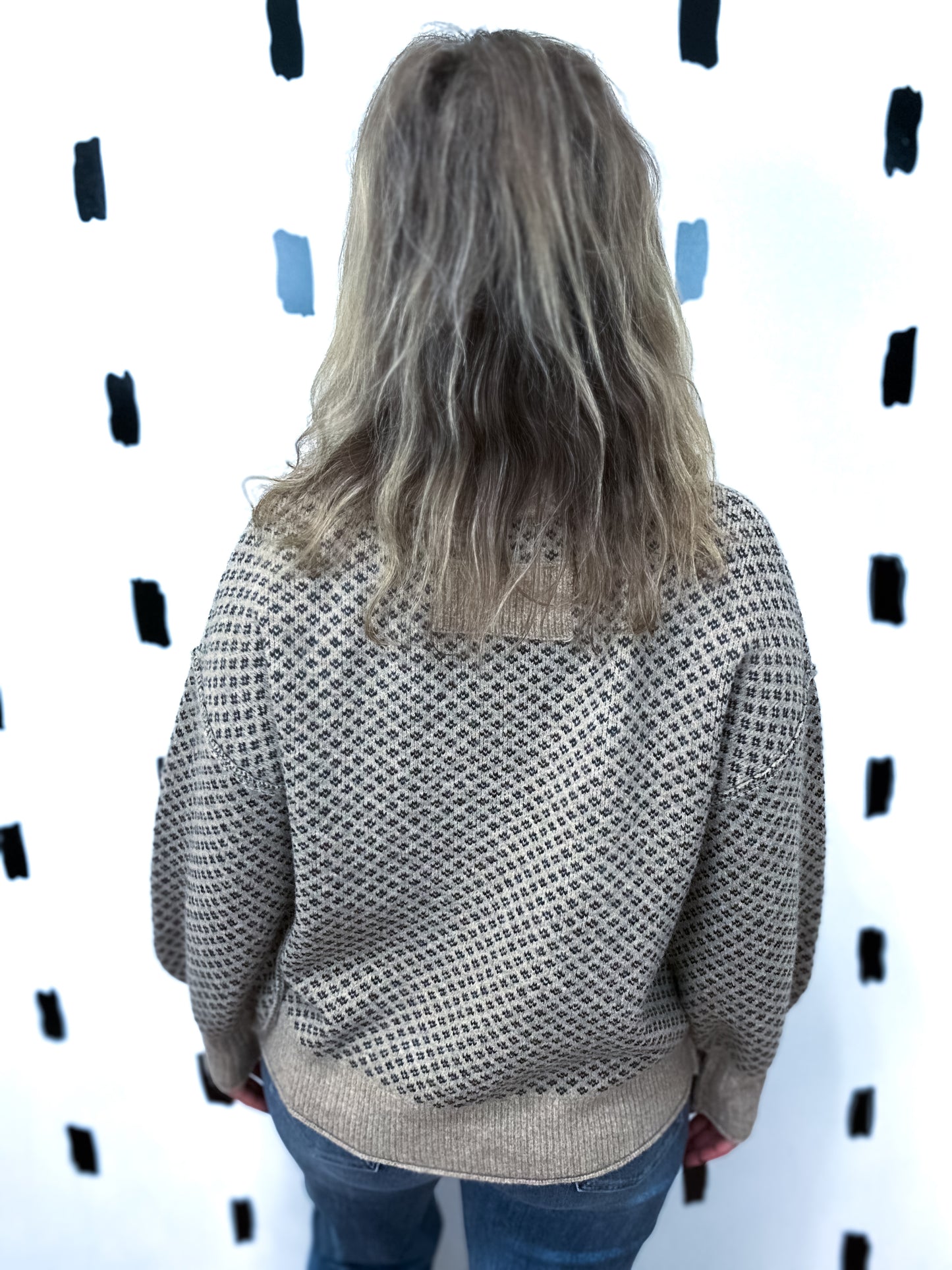 Khaki Crew Neck Long Sleeve Sweater