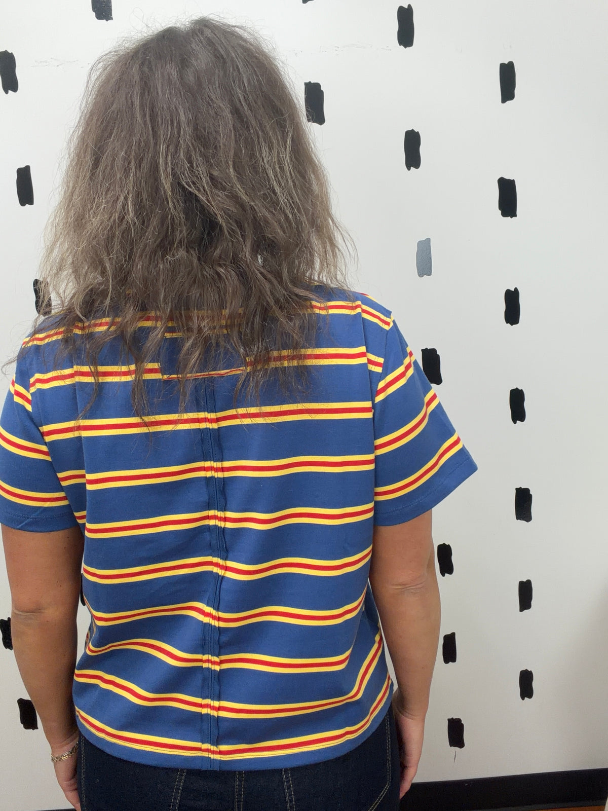Blue Striped Short Sleeve Tee