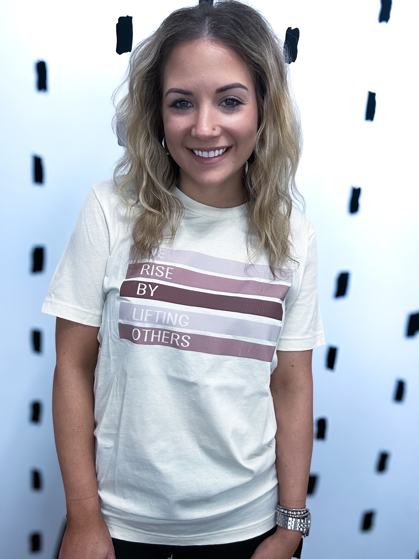Cream We Rise Lift Others Graphic Tee