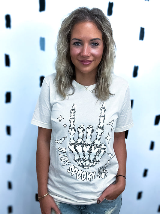 Skeleton Stay Spooky Graphic Tee