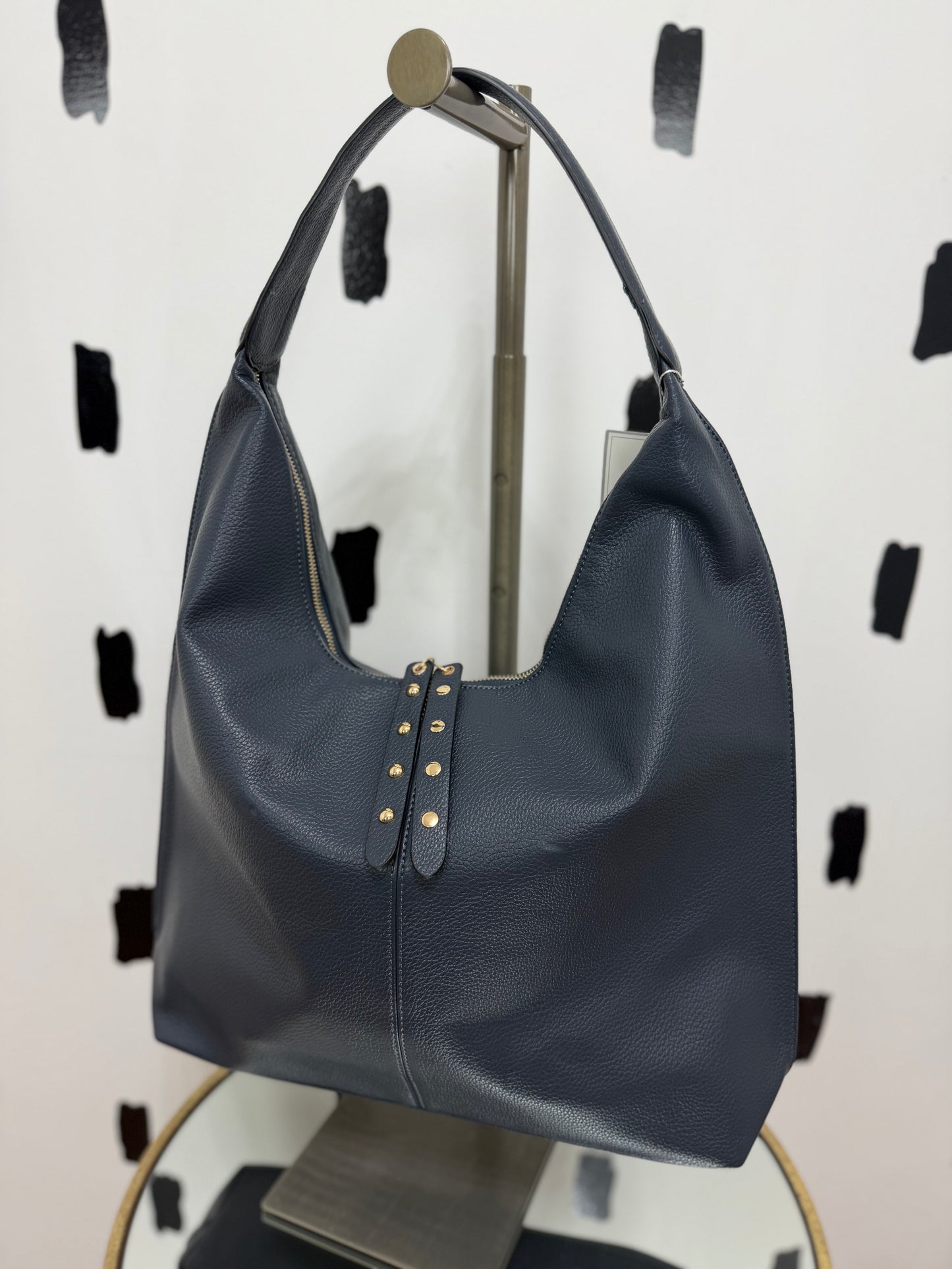 Navy Large Hobo Bag