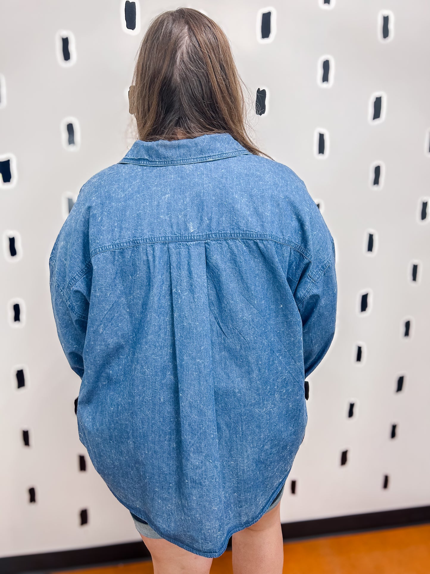 Indigo Chambray Top