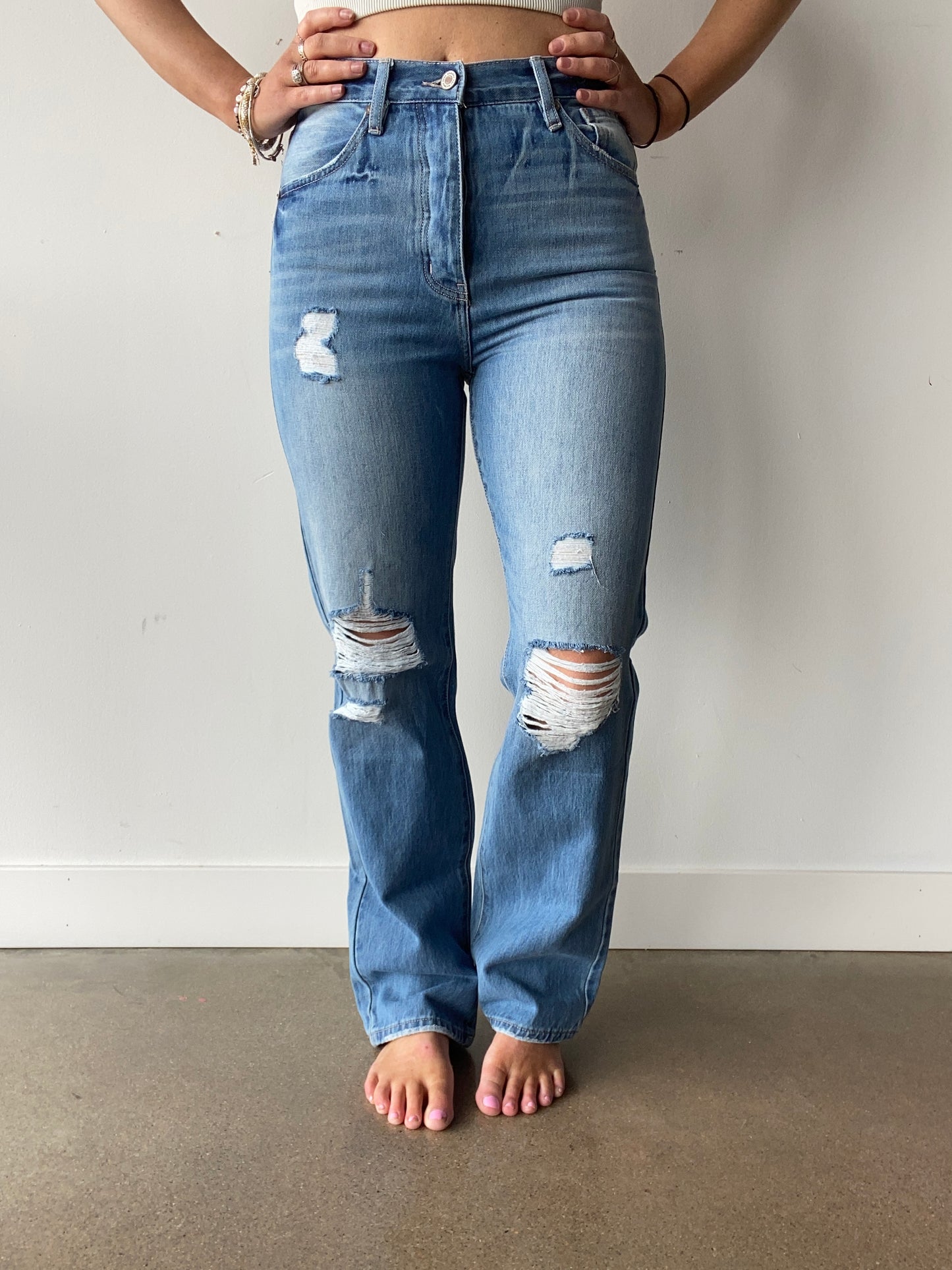 Kancan High Rise 90's Straight Jeans
