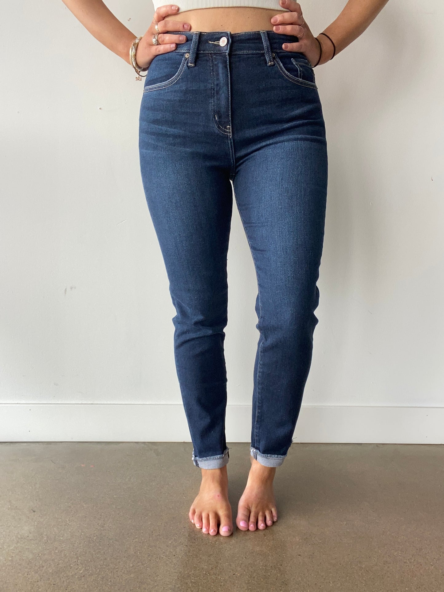 Kancan High Rise Cigarette Fit Jeans
